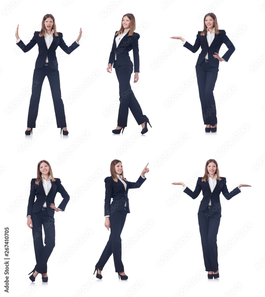 Woman businesswoman isolated on white Woman businesswoman isolated on white