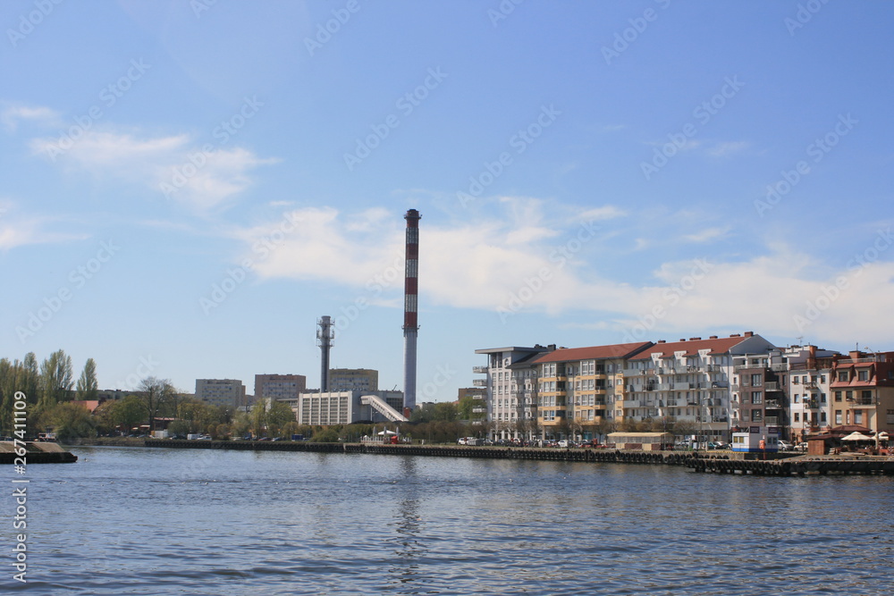 Hafen in Swinemünde, Blick auf die Stadt