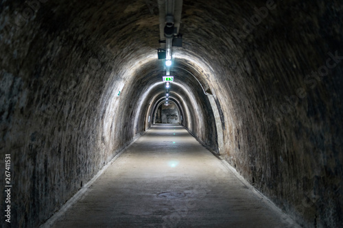 Abandoned tunnel, 2 world war, architecture, minimalism