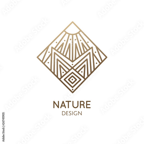 Geometric sacred abstract emblem tattoo