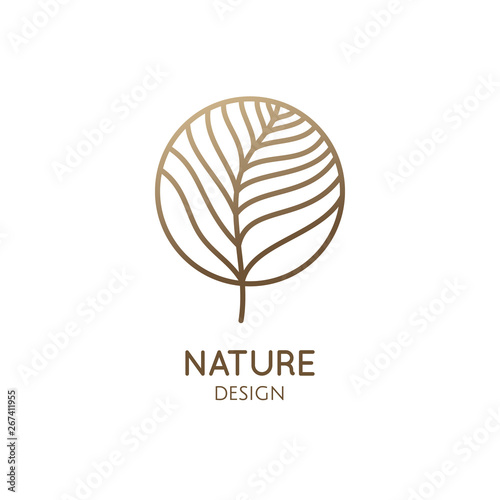 Abstract tropic plant minimal logo