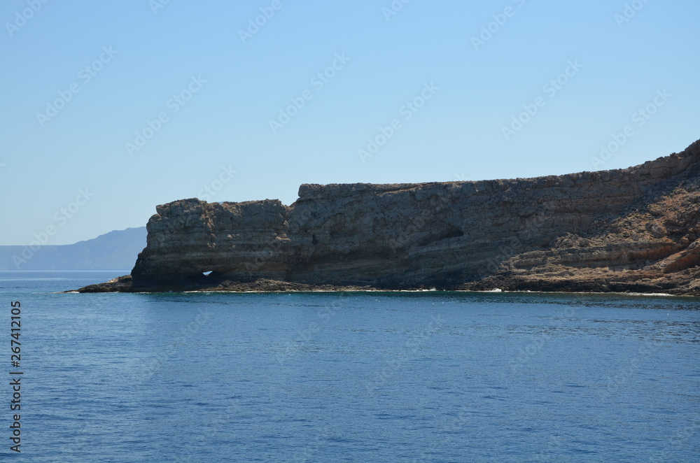 Greece Crete landscape mountains road panorama sea shore sun beach Greece Crete landscape mountains road panorama sea shore sun beach