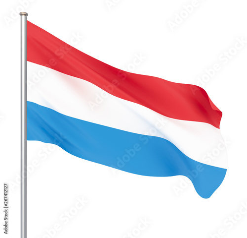 Free Download Luxembourg flag blowing in the wind. Background texture. Illustration. Isolated on white. - GFXLoad
