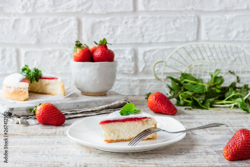 Strawberry Portioned Cheesecake