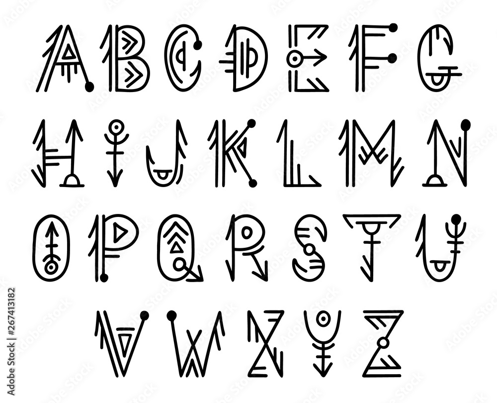 How To Draw Tribal Letters