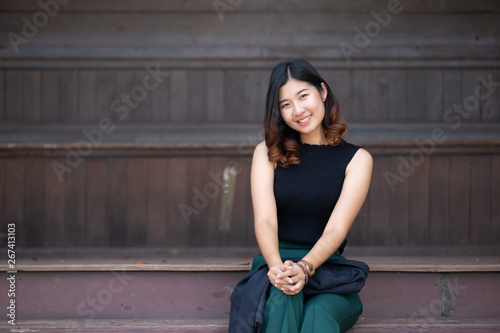 Portrait Of Asian young cute Woman Smiling © FotoArtist