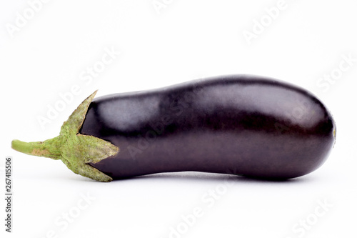 Fresh eggplant isolated on white background