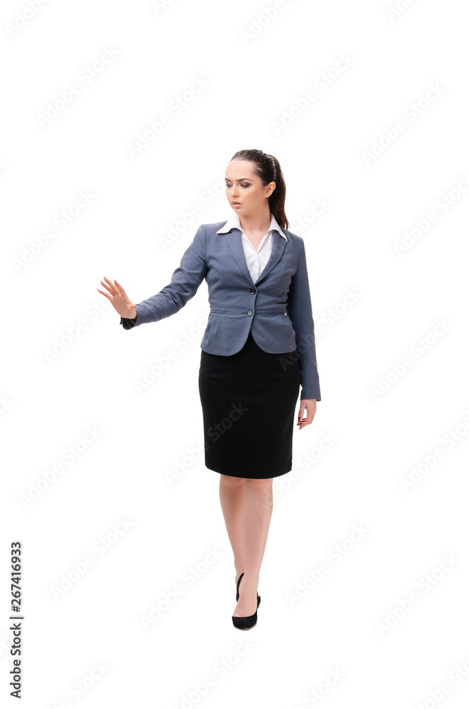 Young businesswoman isolated on white background Young businesswoman isolated on white background
