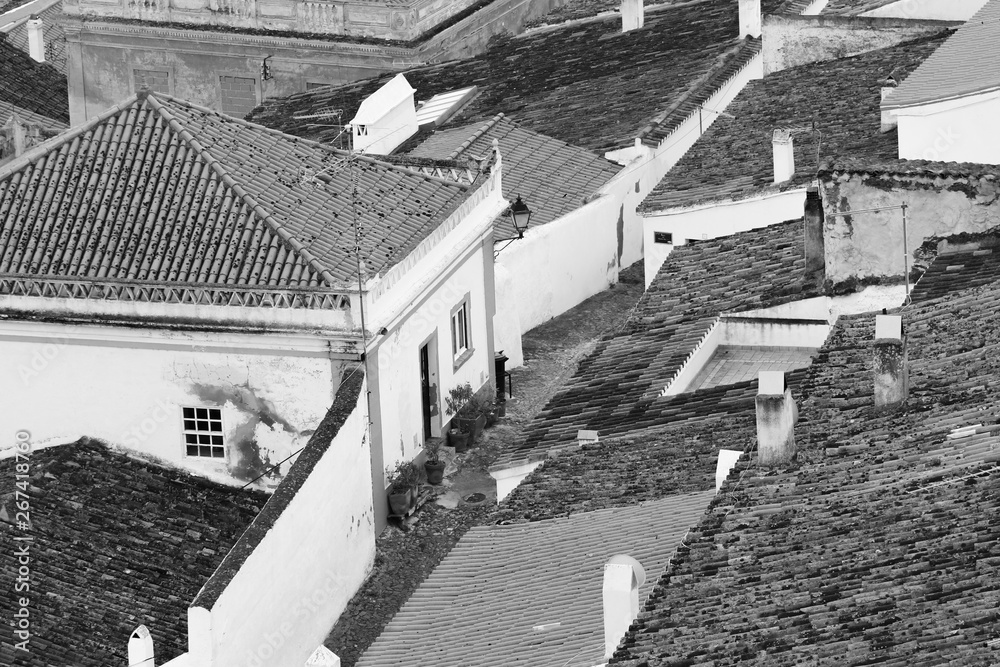 A typical street in Alentejo's villages. Mertola, Portugal