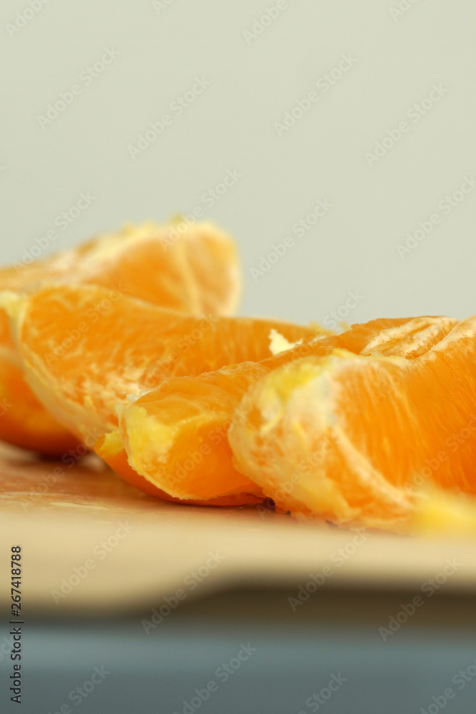 Fruit served on the tray and photographed on white plate Fruit served on the tray and photographed on white plate