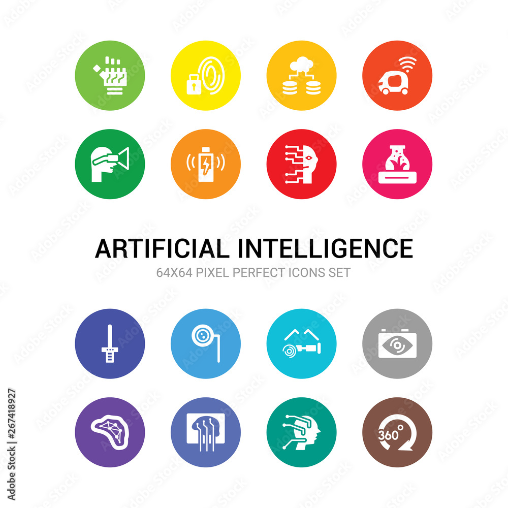 16 artificial intelligence vector icons set included 360 degrees, ai, ai brain, ai grid, ar camera, ar glasses, ar monocle, wand, artificial atmosphere, artificial intelligence, wireless charging 16 artificial intelligence vector icons set included 360 degrees, ai, ai brain, ai grid, ar camera, ar glasses, ar monocle, wand, artificial atmosphere, artificial intelligence, wireless charging
