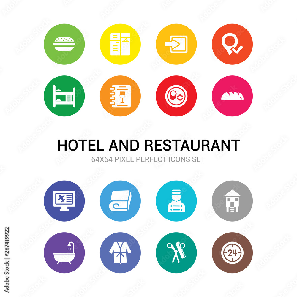 16 hotel and restaurant vector icons set included 24 service, barbershop, bathrobe, bathtub, beach hotel, bellboy, blanket, booking, bread, breakfast, wine menu icons 16 hotel and restaurant vector icons set included 24 service, barbershop, bathrobe, bathtub, beach hotel, bellboy, blanket, booking, bread, breakfast, wine menu icons