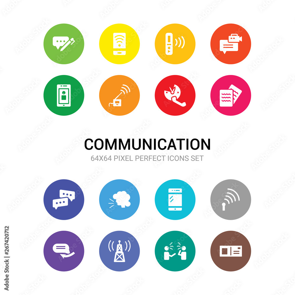 16 communication vector icons set included postcard, quarrel, radio antenna, reply, , smartphone, speaking, speech bubble, text lines, time call, transmitter icons 16 communication vector icons set included postcard, quarrel, radio antenna, reply, , smartphone, speaking, speech bubble, text lines, time call, transmitter icons