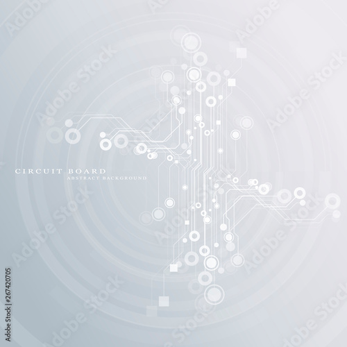 circuit board  electronic hardware future technological concept  hi-tech computer digital technology background copy space  vector illustration 