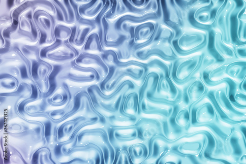 Abstract wavy liquid texture patterns 3D rendering