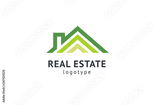Abstract real estate agent logo icon vector design. Rent, sale of real estate vector logo, House cleaning, home security, real estate auction. Vector building logo concept.