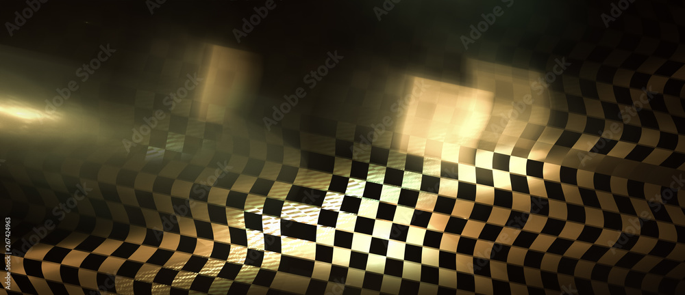 interesting geometric background with elements of checkered flag. shiny rally texture