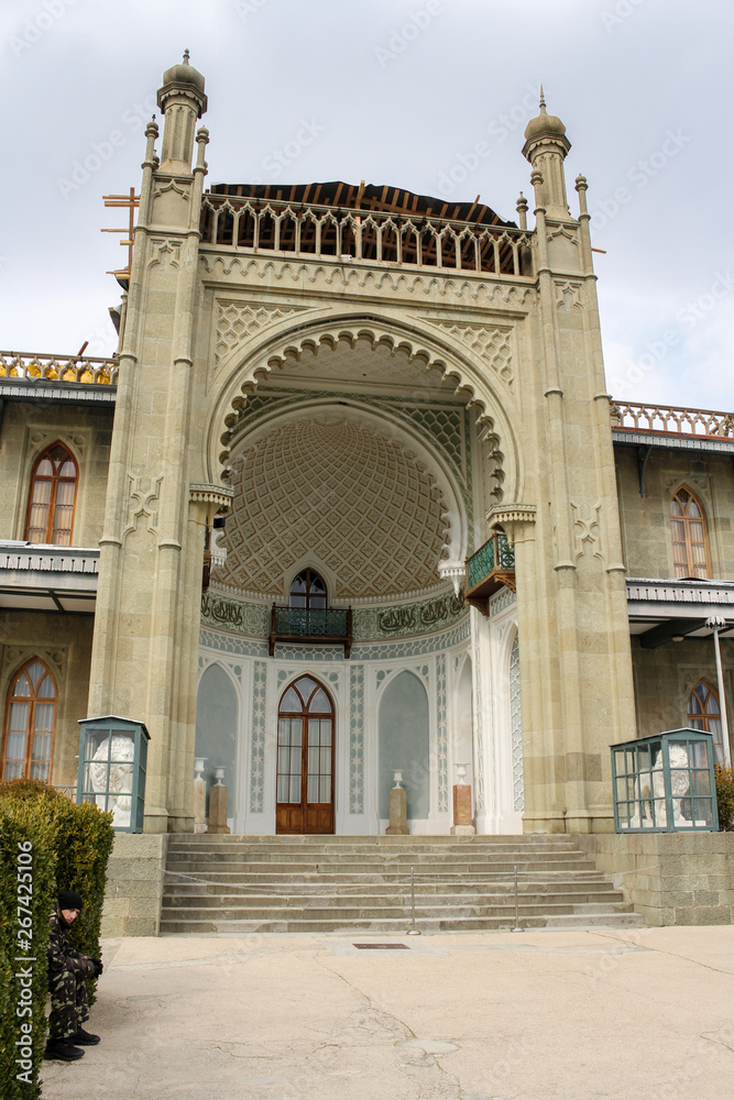 Portico in the style of the Ottoman Empire.