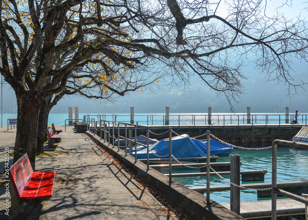 Obraz premium Lakeside park in Brienz, Switzerland