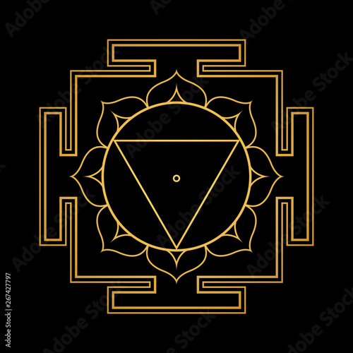 Obraz na plátně hinduism yantra sacred geometry mandala.