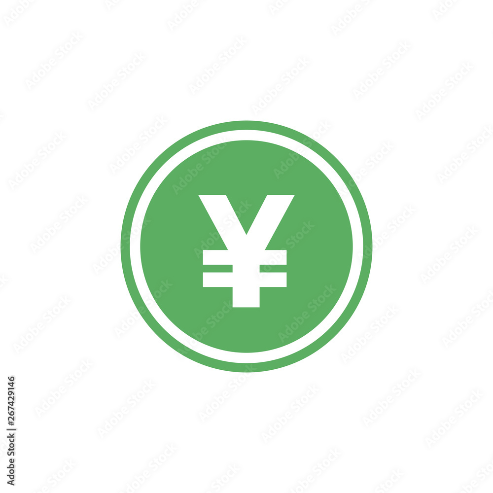 Fototapeta premium Yen vector icon. Flat design vector icon. Vector illustration on white background
