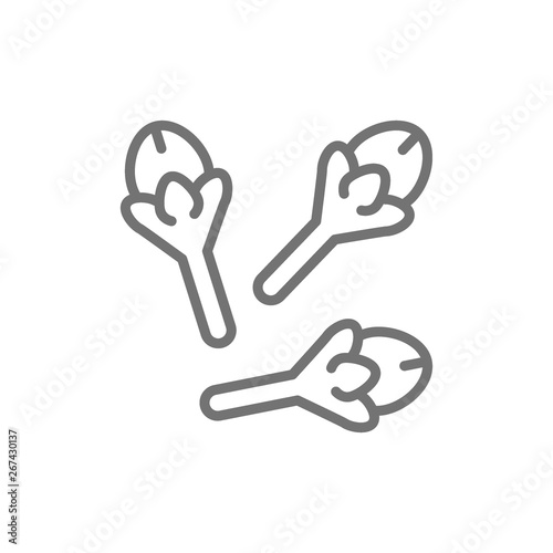 Cloves, spice line icon.