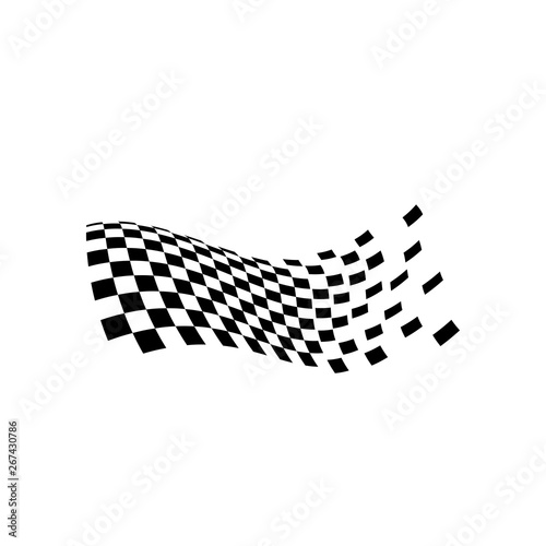 Race flag vector icon symbol. simple design checkered flag logo template