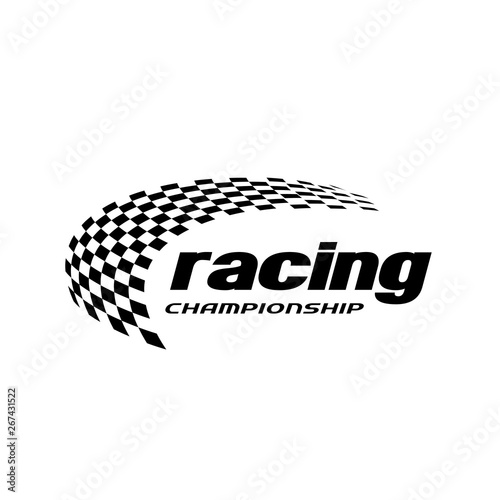 Race flag vector icon symbol. simple design checkered flag logo template
