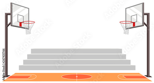 sports basketball court. match vector 