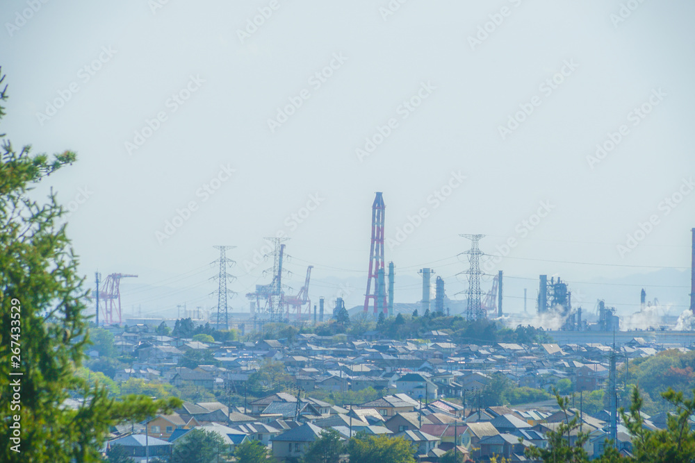 Fototapeta premium 宮城県・七ヶ浜町から見える仙台港