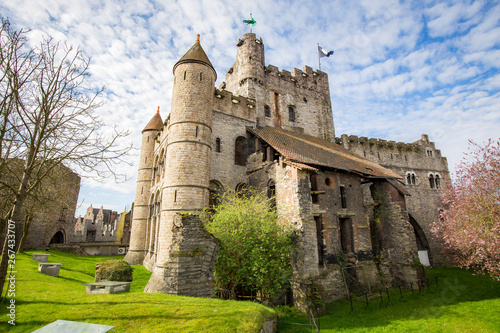 Obraz na płótnie Gravensteen Castle in Ghent, Flanders, Belgium w salonie