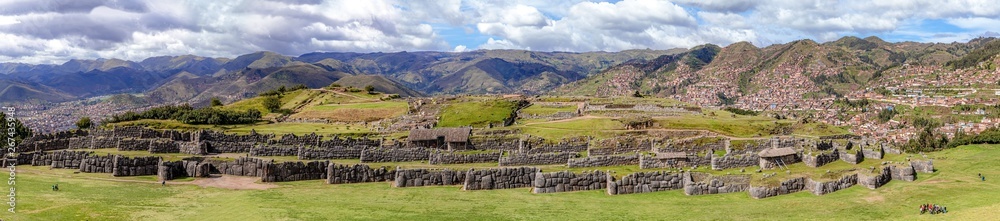 Landscape at Sacsayhuaman in Cusco, Peru.
