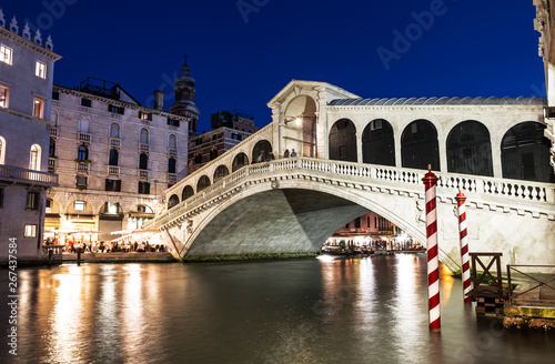Night Venice. Rialto Bridge. Italy © vesta48
