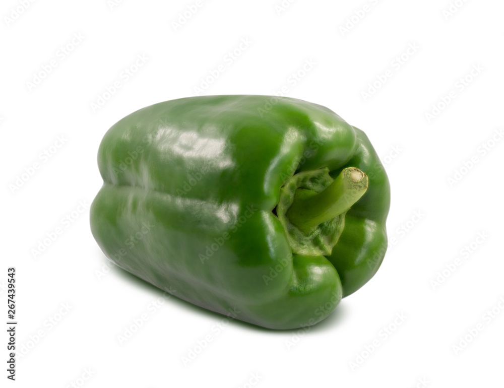 green pepper isolated on white background green pepper isolated on white background