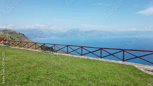 Panoramic view from Pianoro di Ciolandrea, near San Giovanni a Piro. Cilento, Campania, southern Italy. photo