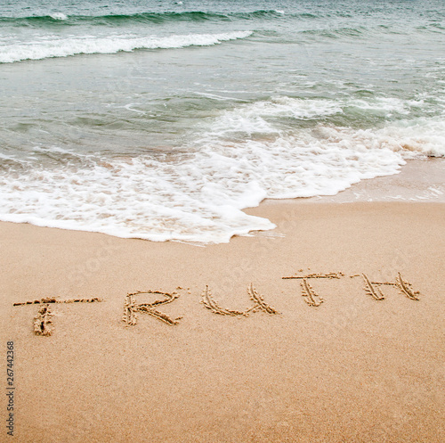 Word truth written on the sand © rootstocks
