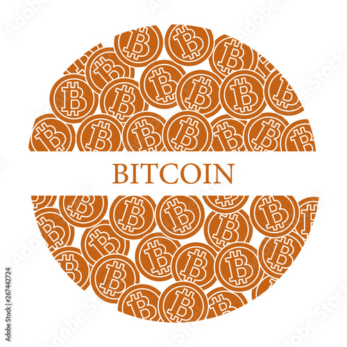 Bitcoins. Digital currency. Blockchain technology.