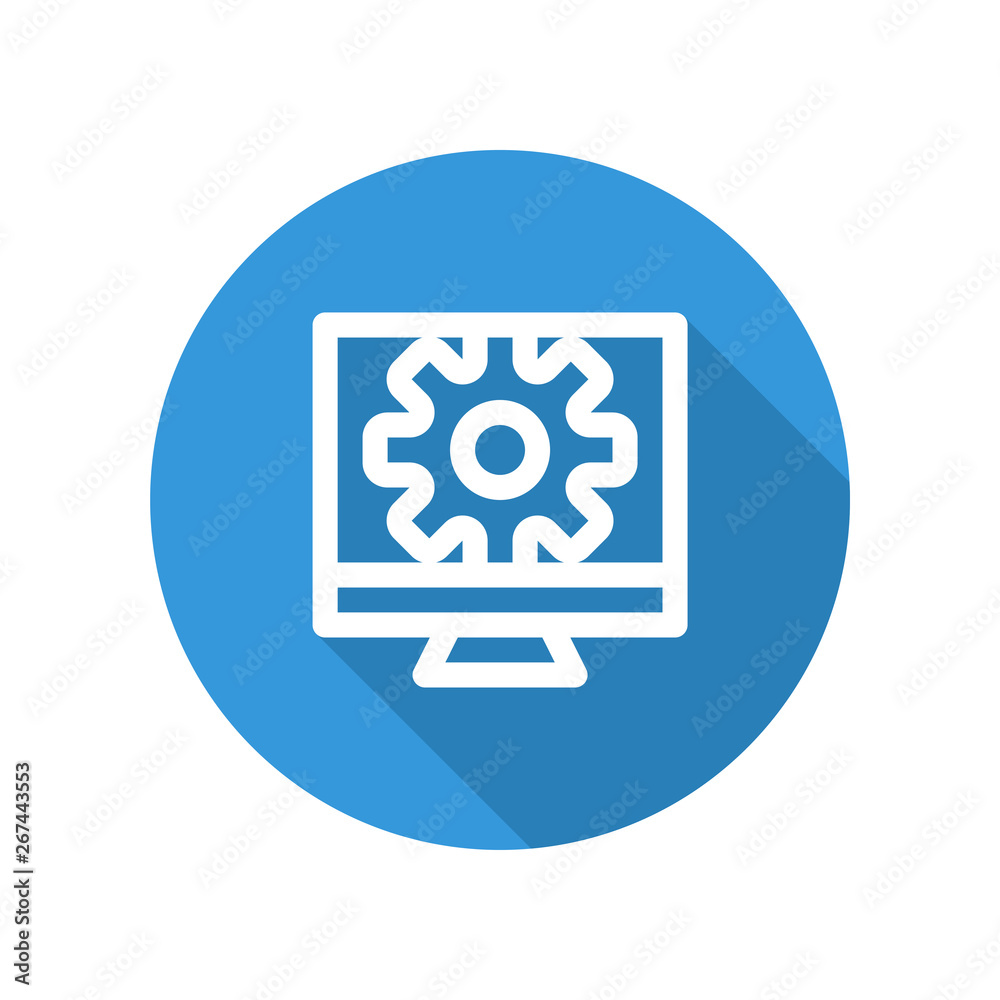 Vector illustration icon for workstation computer Vector illustration icon for workstation computer