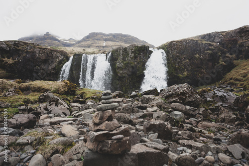  Kirkjufellsfoss - waterfall in the mountains