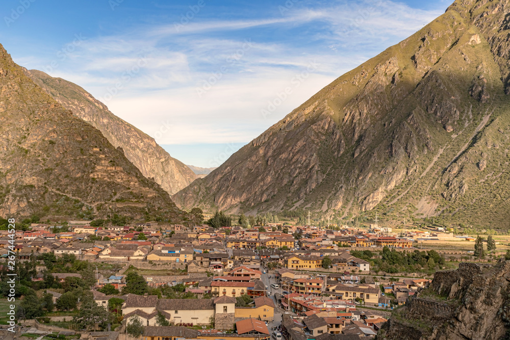 City of Ollantaytambo in a Sacred Valley of Incas, Peru.