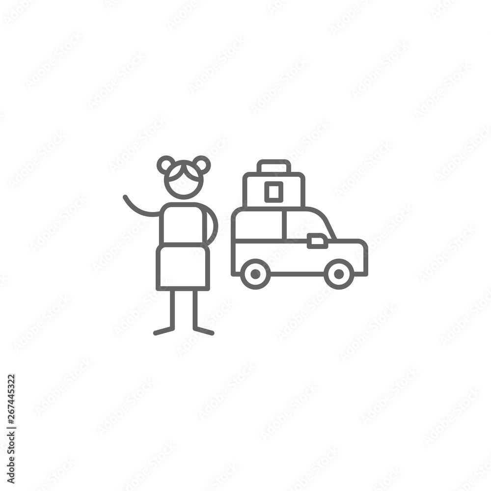 Road trip, adventure icon. Element of adventure icon. Thin line icon for website design and development, app development. Premium icon Road trip, adventure icon. Element of adventure icon. Thin line icon for website design and development, app development. Premium icon