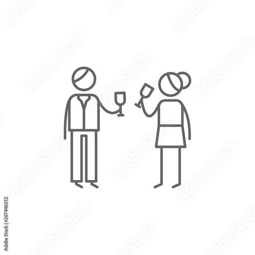 Wallpaper Mural Parents, celebrating, drinks icon. Element of family life icon. Thin line icon for website design and development, app development. Premium icon Torontodigital.ca