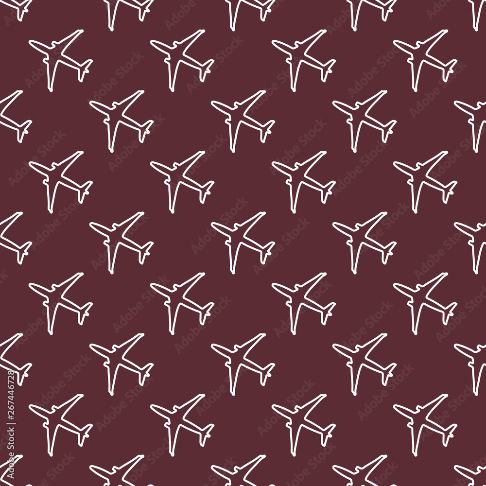Seamless pattern with planes. Seamless pattern with planes.