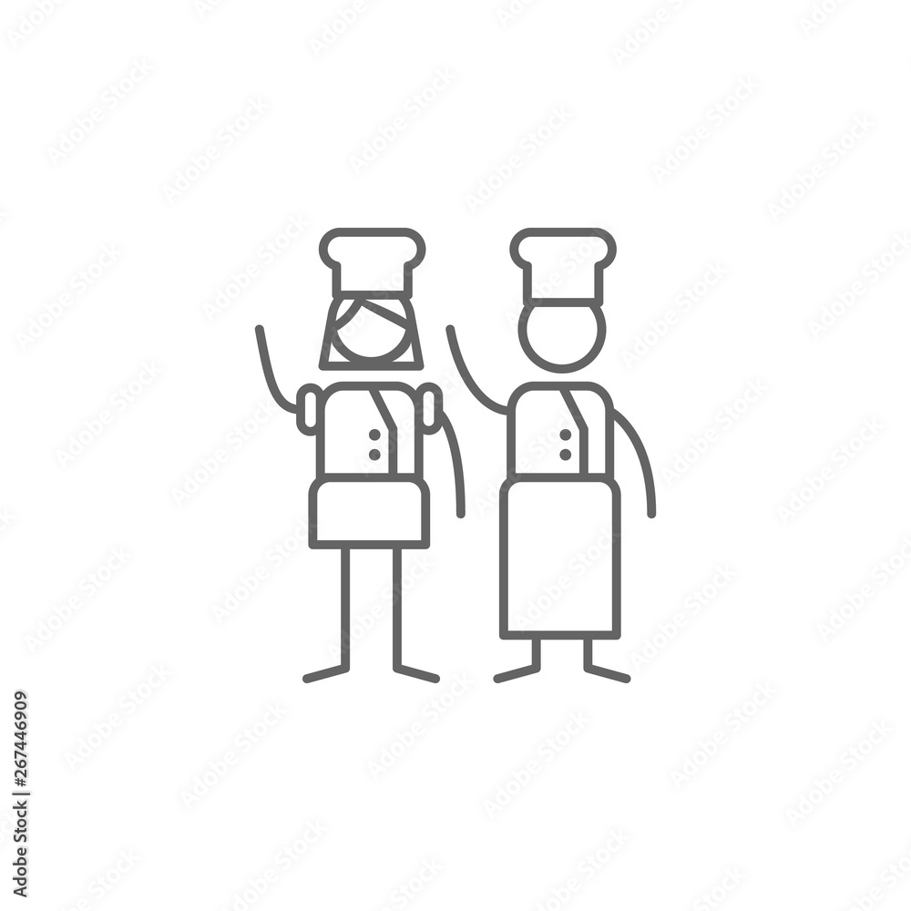 MasterChef, man, woman icon. Element of restaurant icon. Thin line icon for website design and development, app development. Premium icon MasterChef, man, woman icon. Element of restaurant icon. Thin line icon for website design and development, app development. Premium icon