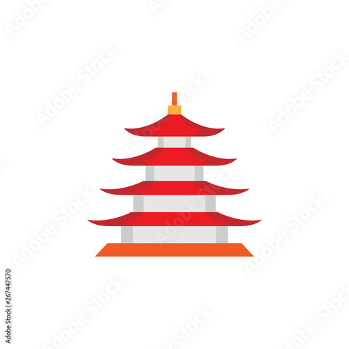 Chinese traditional, pagoda icon. Element of Chinese traditional illustration. Premium quality graphic design icon. Signs and symbols collection icon for websites