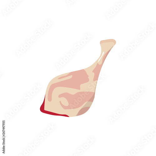 Meat, fresh meat, gigot, lamb leg, mutton color icon. Element of beef meat parts illustration. Premium quality graphic design icon. Signs and symbols collection icon