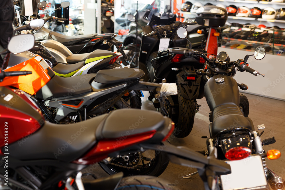 Diversity of new motorcycles for sale