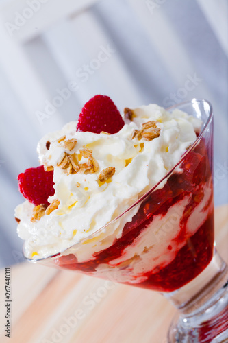 Traditional Scottish dessert Cranachan photo