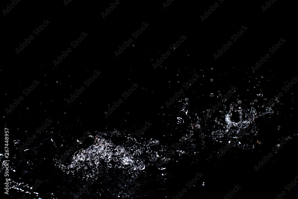 Splash of water. Isolate on black background