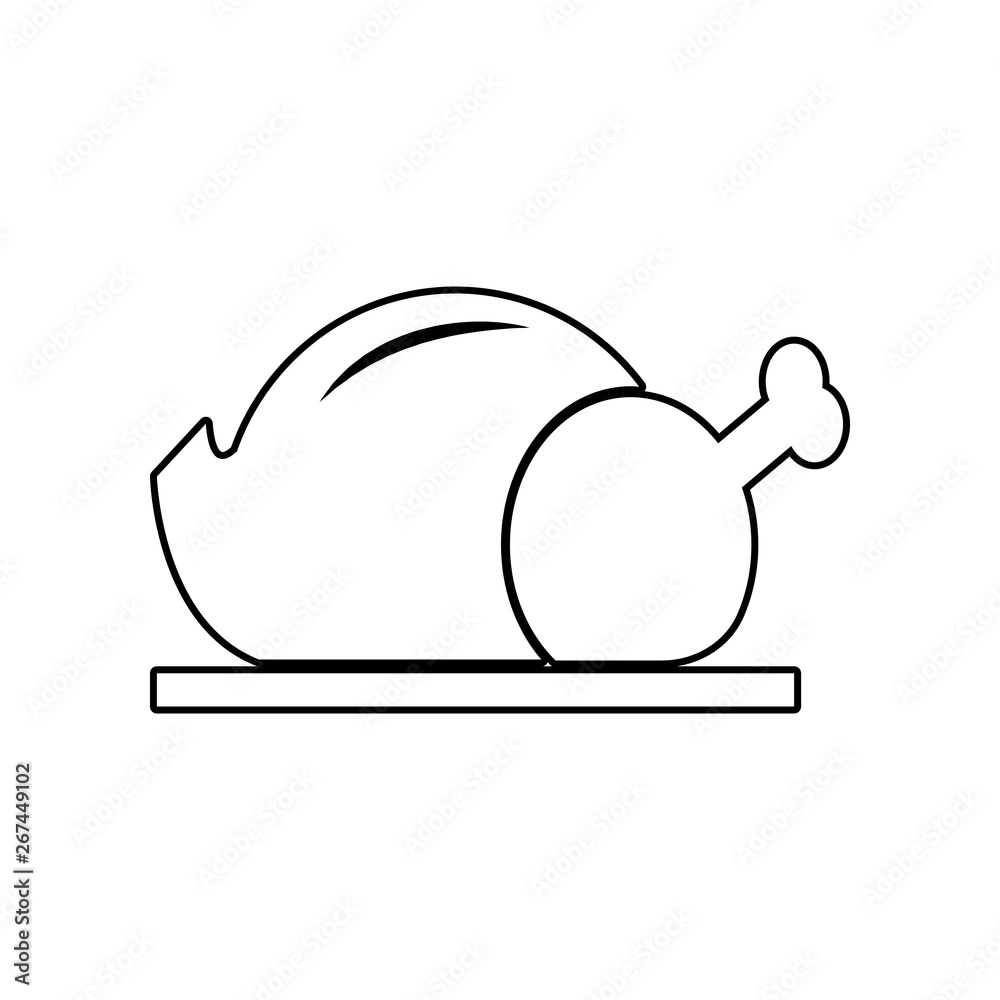 grilled chicken icon. Element of eating for mobile concept and web apps icon. Outline, thin line icon for website design and development, app development grilled chicken icon. Element of eating for mobile concept and web apps icon. Outline, thin line icon for website design and development, app development